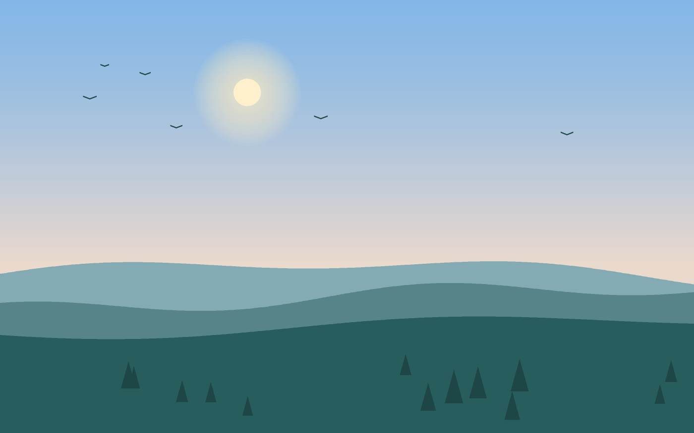 Illustrazione di un paesaggio