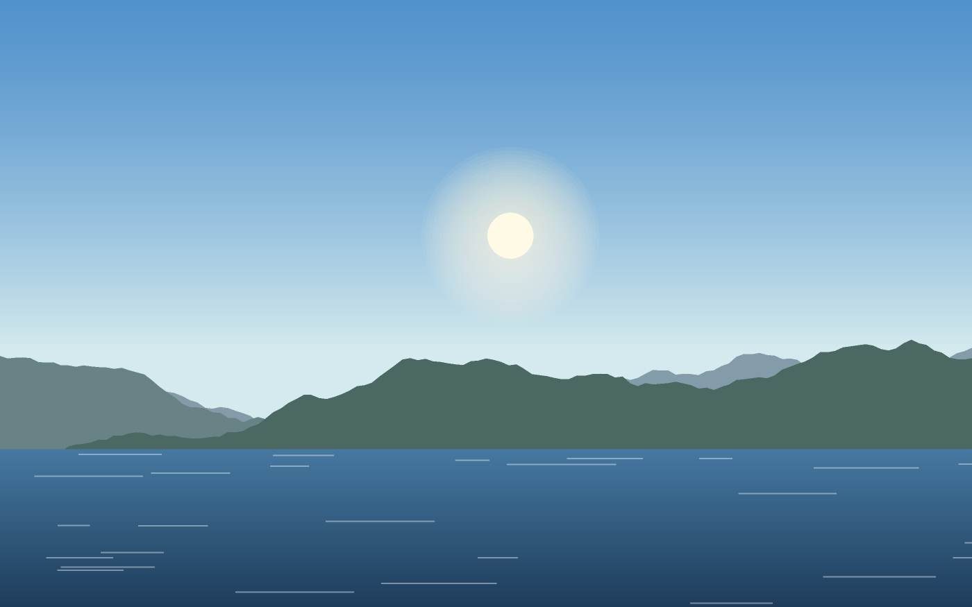 Ilustração de uma paisagem