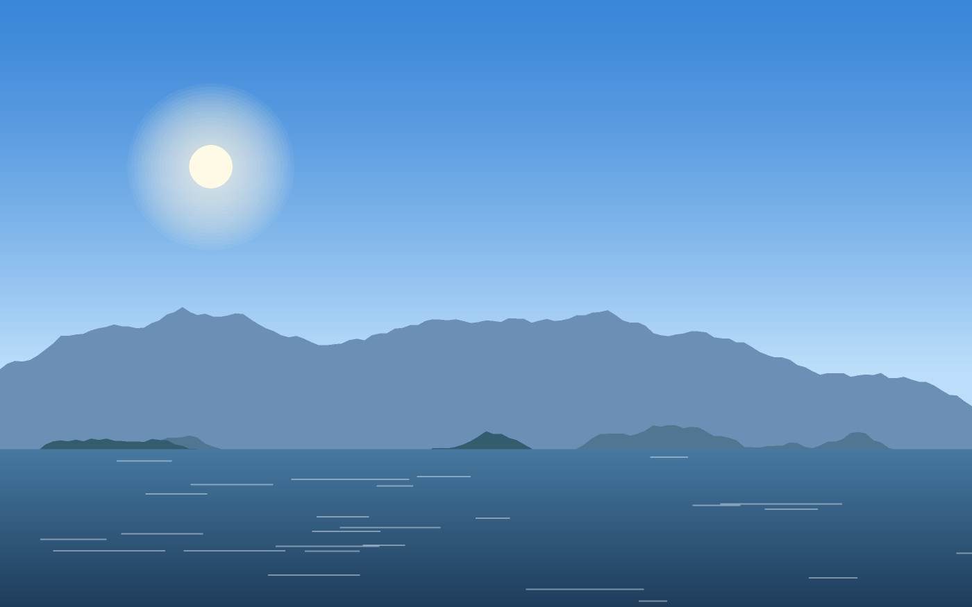Ilustração de uma paisagem